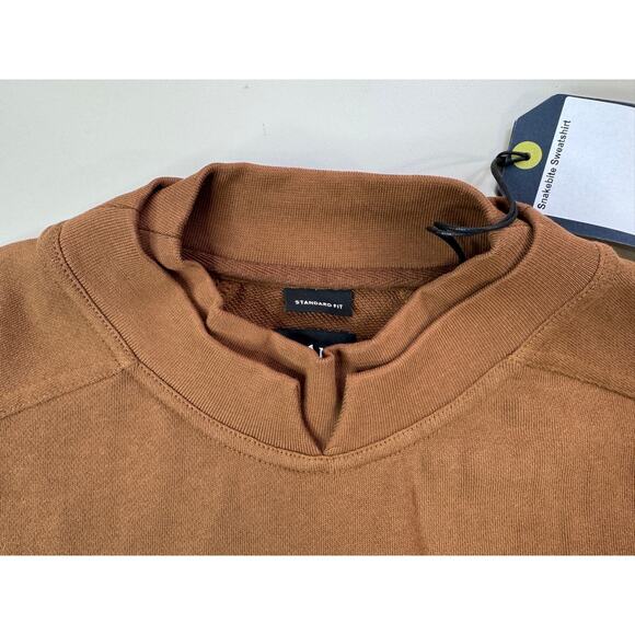 prAna Snakebite Sweatshirt XS Gender Neutral Sepia Brown Organic Cotton NWT - Picture 6 of 15